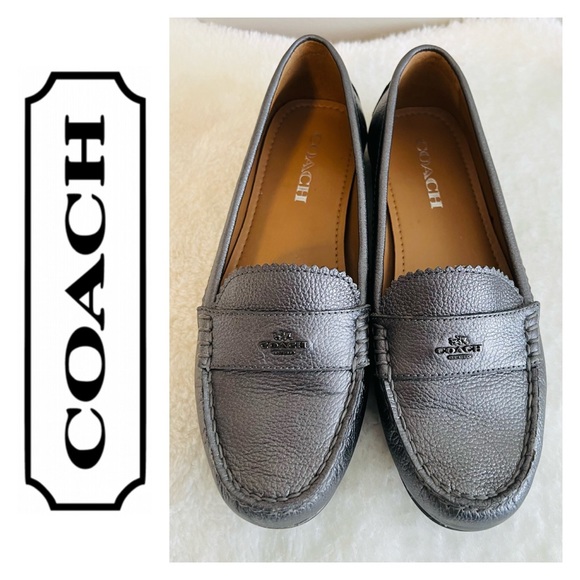 Coach Shoes - COACH Odette Loafers Slip on Shoes Pewter Size 8